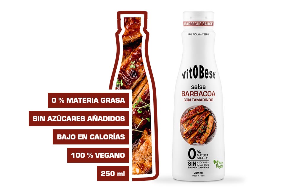 Características Salsa 0% Barbacoa con Tamarindo 250 ml Vitobest