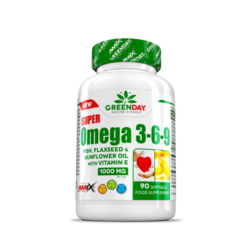 Super Omega 3-6-9 90 capsulas - Greenday