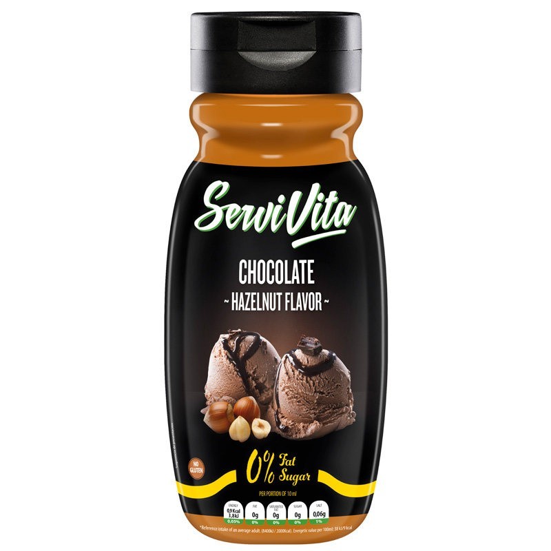 Salsa Zero Chocolate Avellana 320 ml - Servivita Amix