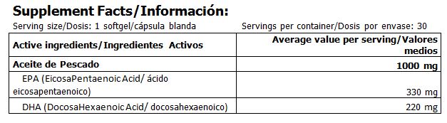 Información Keto Omega 3 + Vitamina E KetoLean® Amix