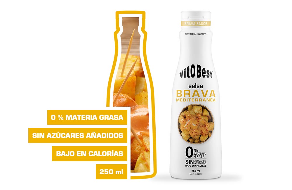 Salsa 0% Brava Mediterránea 250 ml Vitobest