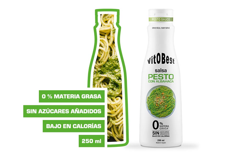 Salsa 0% Pesto con Albahaca 250 ml Vitobest